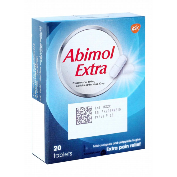 أبيمول أكسترا | مسكن وخافض للحرارة 500/30مج | 20 قرص