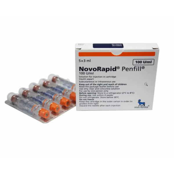أنسولين نوفورابيد | بنفيل 100وحدة/مل | 5عبوات | 3مل
