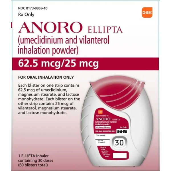 أنورو اليبتا 62.5 / 25مكجم للاستنشاق | 30 جرعة