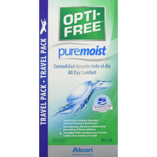 أوبتي-فري محلول العدسات اللاصقة بيور مويست | 90 مل