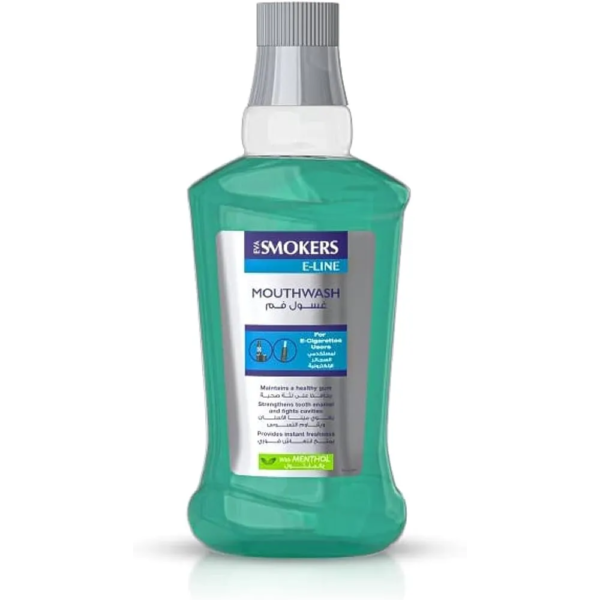 إيفا | غسول الفم للمدخنين لمستخدمي السجائر الإلكترونية بالمنثول | 250مل