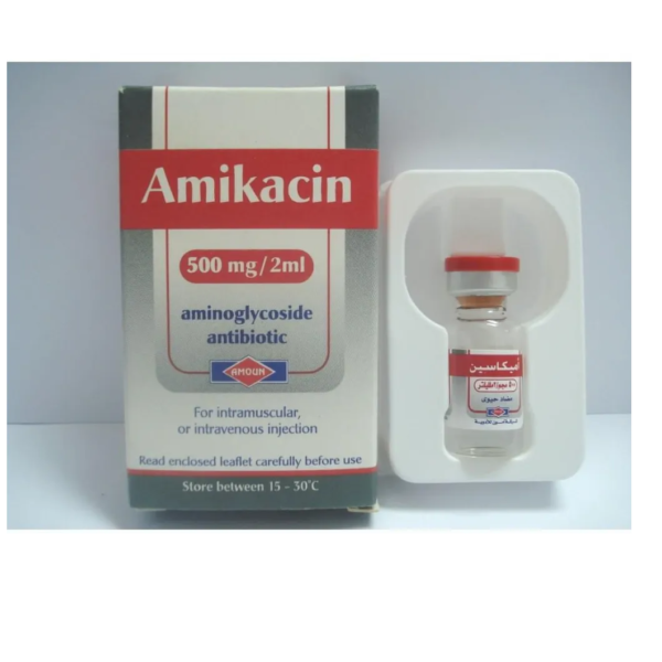 اميكاسين | مضاد حيوي | 500 مج لكل 2 مل | 1 فيال