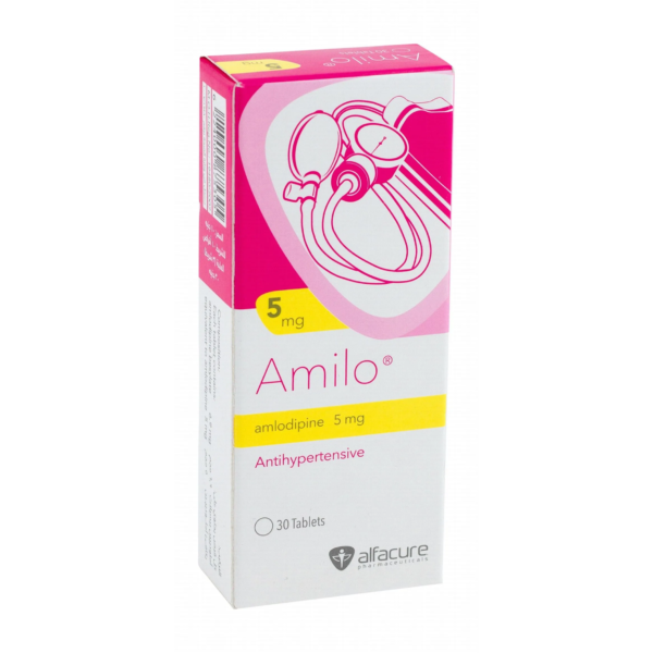 اميلو لعلاج الذبحة الصدرية وضغط الدم المرتفع 5مج | 30 قرص