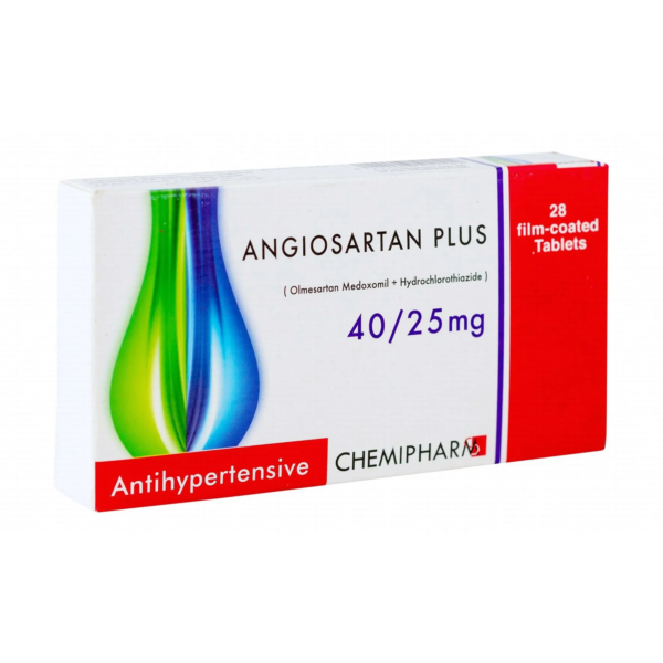 انجيوسارتان بلس | علاج ضغط الدم المرتفع 40/25مج | 28 قرص