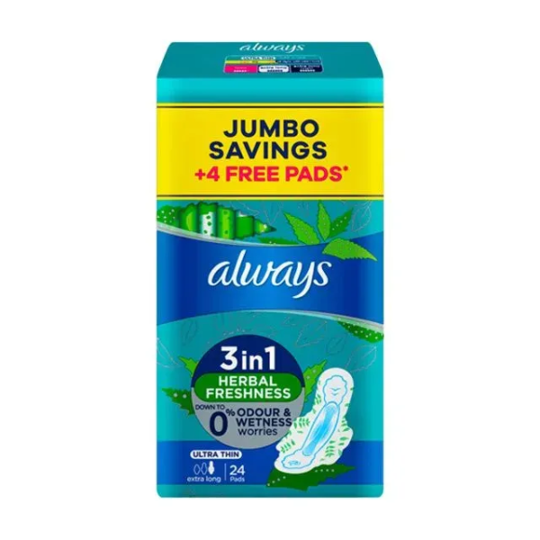 اولويز | الترا رقيقة هيربل | 24 قطعة