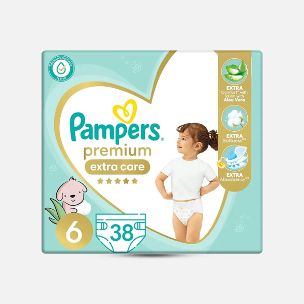 بامبرز | بريميوم عناية فائقة مقاس 6 حفاضات | 38 قطعة