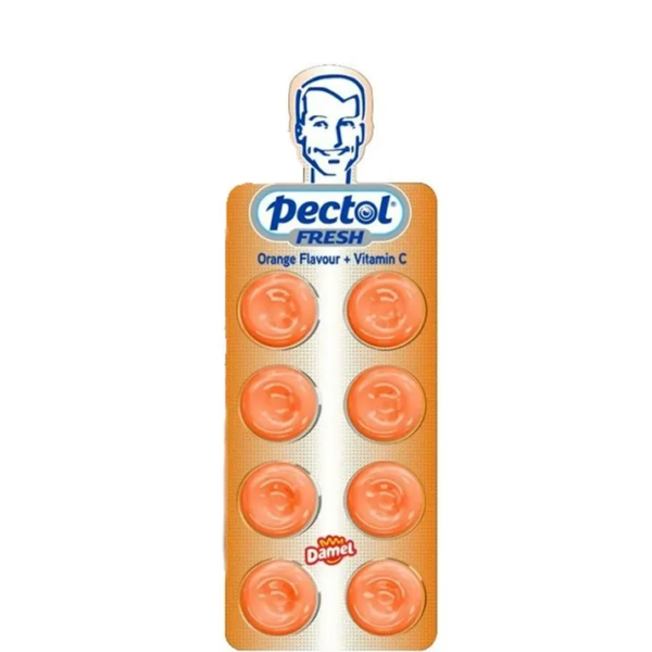 بكتول | برتقال خالية من السكر مع فيتامين سي | 8 قطع