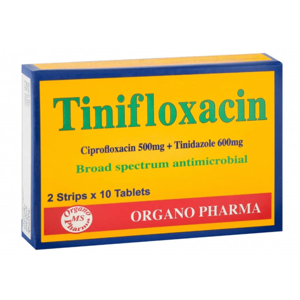 تينيفلوكساسين سيبروفلوكساسين 500 مجم + تنيدازول 600 مجم | 20 قرص