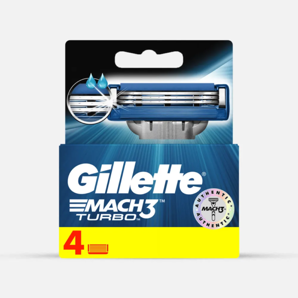 جيليت | إشفرات حلاقة ماك 3 تربو | 4 قطع