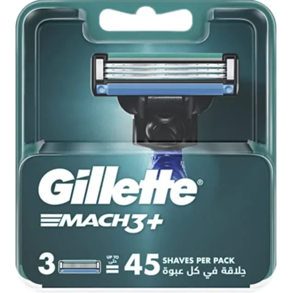جيليت | عبوات اعادة تعبئة شفرات لماكينة الحلاقة ماك 3 بلس | 3قطع