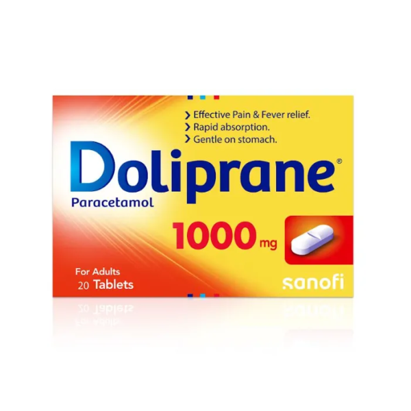 دوليبران 1000 مجم باراسيتامول مسكن للصداع والآلام | 20 قرص