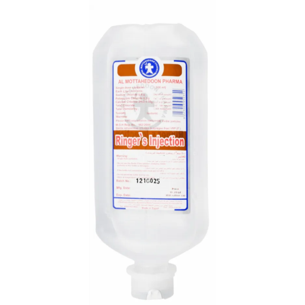 رينجرز | محلول حقن يو اس بي | خالي من البيروجين | 500 مل