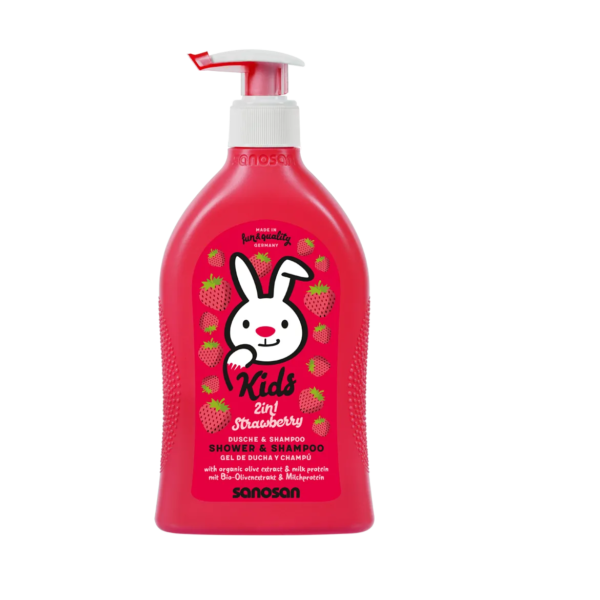 سانوسان | جل استحمام & شامبو برائحة الفراولة | 400مل
