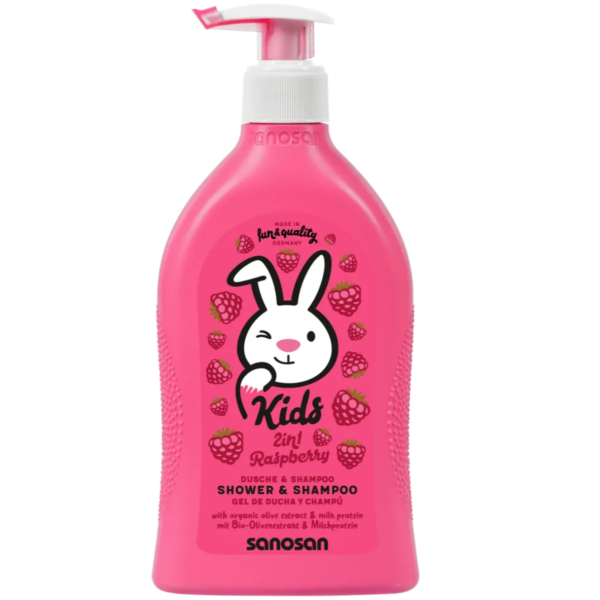سانوسان | شامبو وسائل استحمام للأطفال بتوت العليق خالٍ من كبريتات لوريث الصوديوم | 400مل