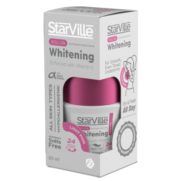 ستارفيل | رول اون لايت بينك مزيل للعرق ومفتح للبشرة برائحة جوز الهند | 60مل