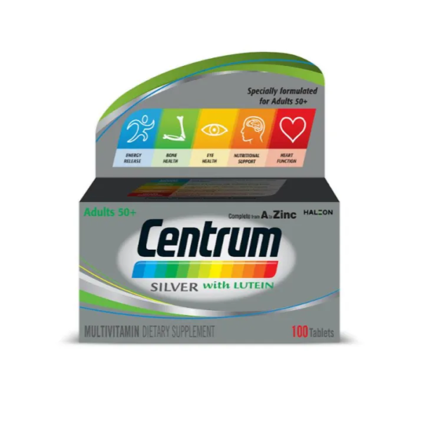 سنترم سيلفر مكمل غذائي مع لوتين للبالغين | 100 قرص