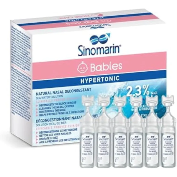سينومارين | قارورة العناية بالانف هايبرتونيك للاطفال الرضع 18 زجاجة للاستخدام مرة واحدة