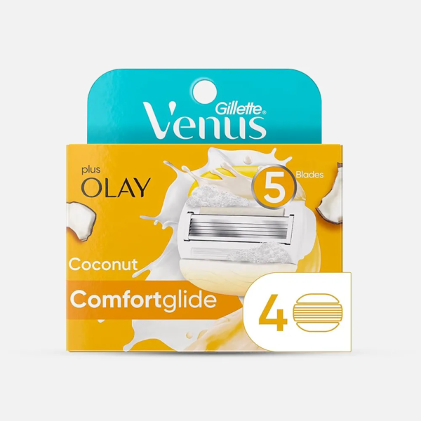 شفرات حلاقة جيليت فينوس الصفراء أولاي كومفورت | 4 قطع