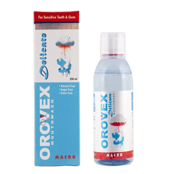 غسول اوروفكس ديليكت orovex delicate للأسنان الحساسة | 250 مل