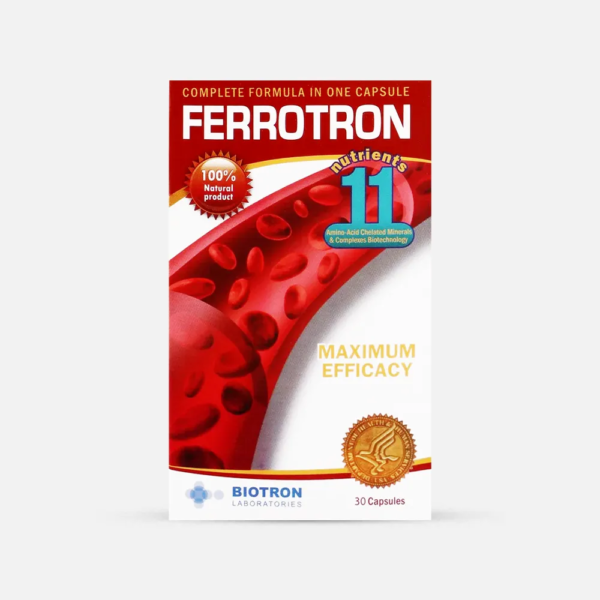 فيروترون كبسول للحامل وللرجال وللشعر ferrotron cap | ٣٠ كبسولة