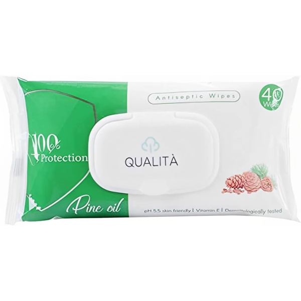 كواليتا | مناديل مبللة معقمة بزيت الصنوبر | 20قطعة