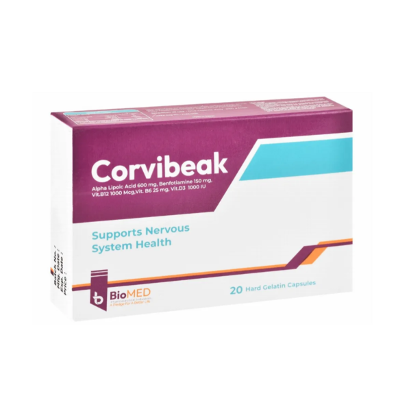 كورفيبيك مكمل غذائي للاعصاب corvibeak | ٢٠ كبسولة