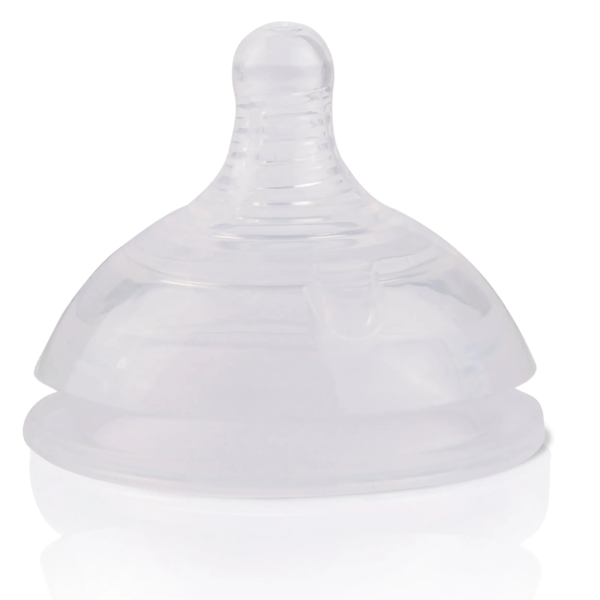 لافروتا | حلمة عريضة سيليكون شفاف مقاس وسط | 1 قطعة