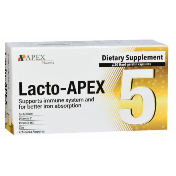لاكتو ايبكس ٥ lacto apex دواء لتقوية المناعة | 20 كبسول