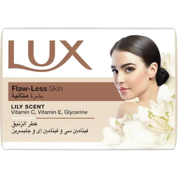 لوكس | صابون لبشرة بدون عيوب برائحة الزنبق مع فيتامين اي وسي والجلسرين | 165جم