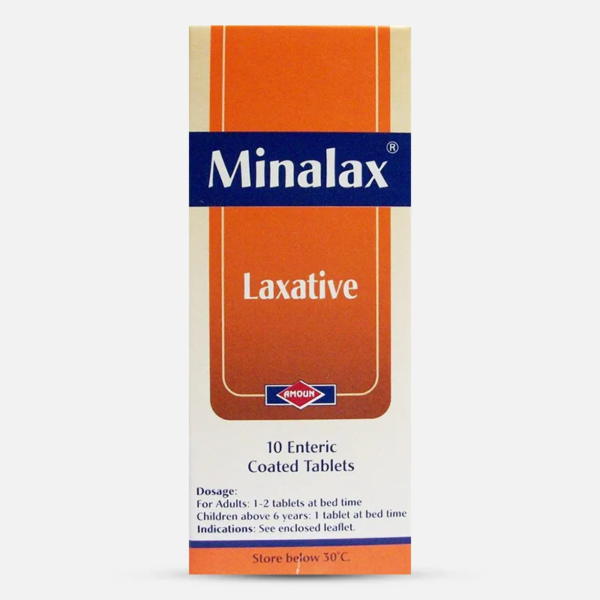 ملين مينالاكس اقراص لعلاج الامساك minalax | ١٠ أقراص