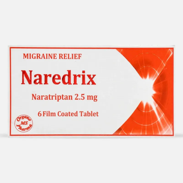 ناريدريكس | 2.5مج لعلاج الصداع النصفي | 6 اقراص