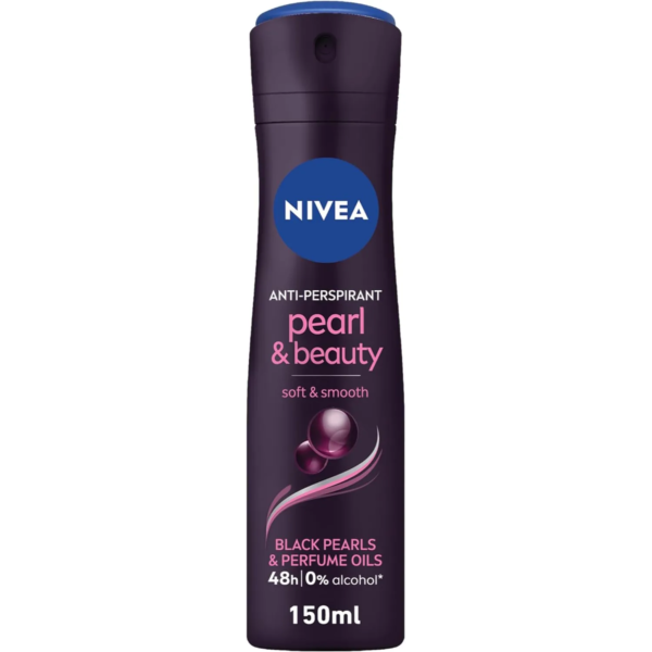 نيفيا | سبراي مزيل للعرق بيرل اند بيوتي للنساء اللؤلؤة السوداء والزيوت العطرية | 150مل
