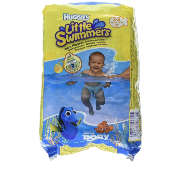 هاجيز | ليتل سويمر | (2-3) حفاضة (3-8 كجم) | 12 قطعة