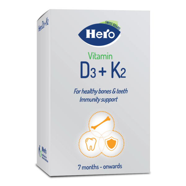 هيرو فيتامين د3+ك2 نقط بالفم | 10مل