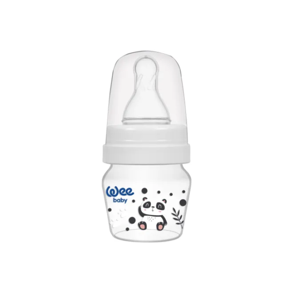 وي بيبي | ببرونة مع كوب شرب زجاج من عمر 0​​-6 شهور ابيض | 30 مل | 2 قطعة