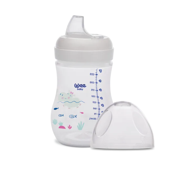 وي بيبي | ببيرونة للتدريب علي الشرب من عمر 6 شهور فما فوق ابيض | 250مل