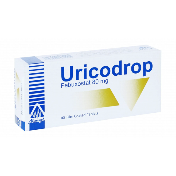 يوريكودروب لعلاج مرض النقرس 80مج | 30 قرص