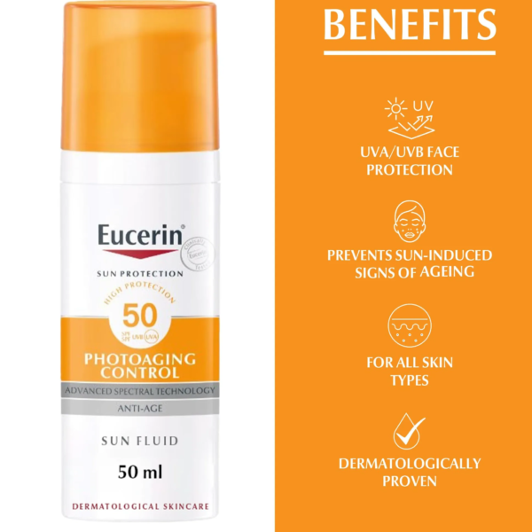 يوسيرين | واقي شمسي مضاد للشيخوخة لجميع أنواع البشرة SPF50 | 50 مل