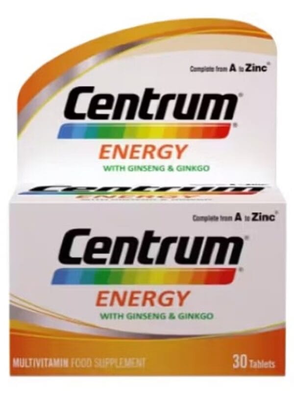 سنترم إنرجي مع الجينسنج والجينكو بيلوبا (30 قرص) - Centrum Energy